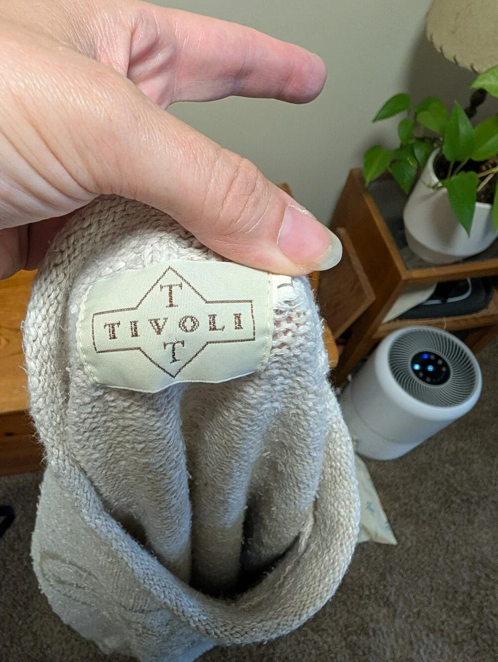 Tivoli Handknit Cotton Linen Celtic Knot Sweater Oatmeal Ireland